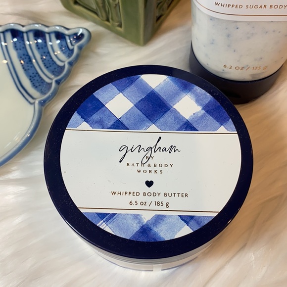 🔹2pc Set “GINGHAM” Bath & Body Works Whipped Sugar Body Scrub & Body Butter NWT - Picture 5 of 8